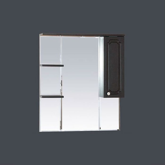 Шкаф-зеркало Misty "Александра 85", правый, с подсветкой, цвет венге