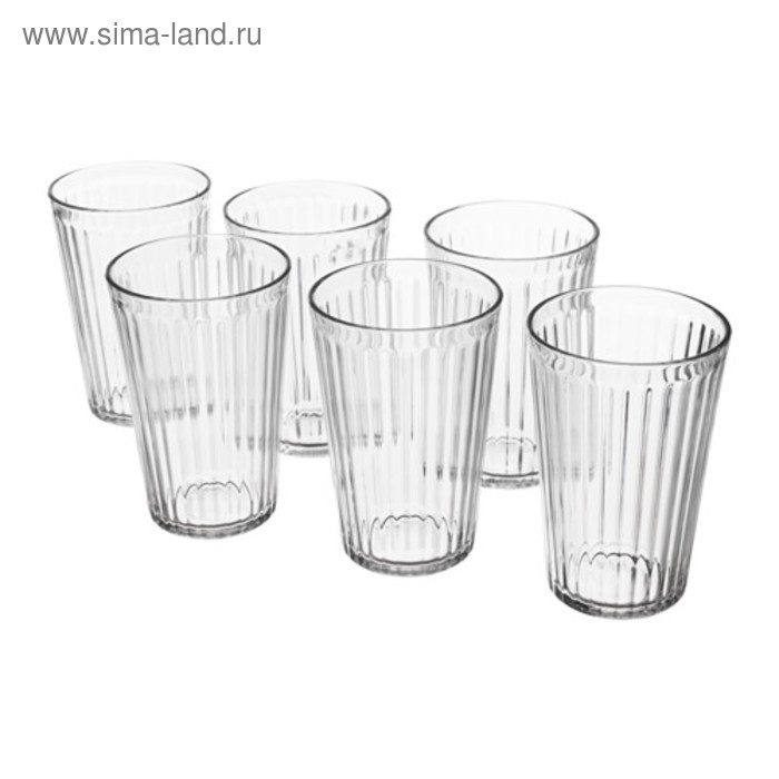 фото Набор стаканов 6 шт, прозрачное стекло вардаген ikea