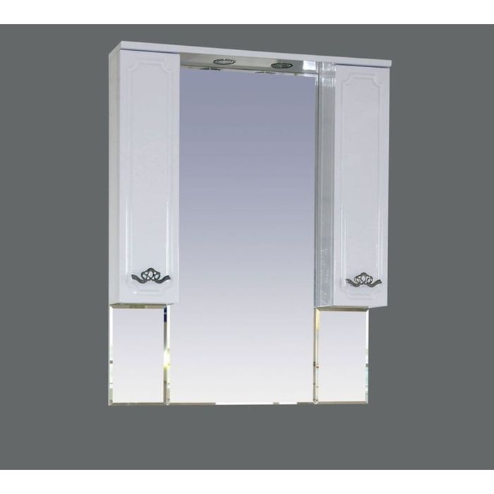 Шкаф-зеркало Misty "Камелия 80", с подсветкой, белая пленка