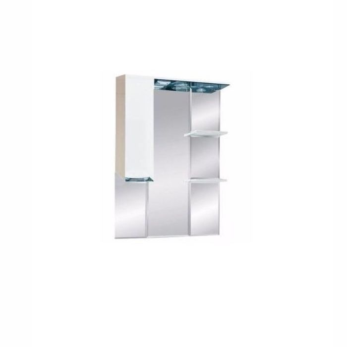 Шкаф-зеркало Misty "Кристи 90", левый, с подсветкой, белый