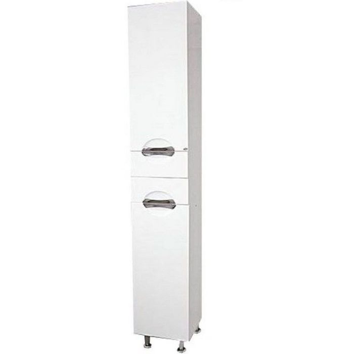 Пенал Misty "Жасмин 31", левый, белая эмаль, с бельевой корзиной