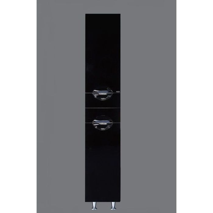 Пенал Misty "Жасмин 31", левый, черная эмаль, с бельевой корзиной