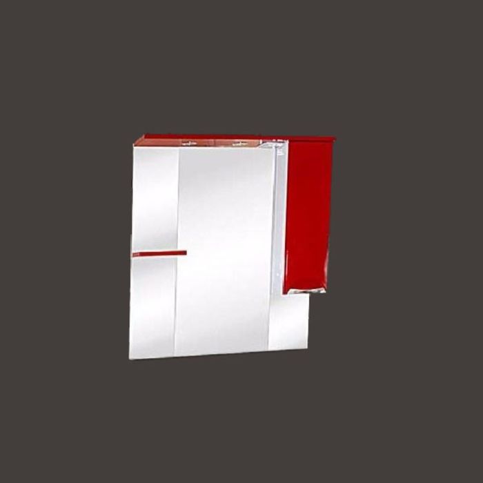 Шкаф-зеркало Misty "Кристи 90", правый, с подсветкой, красный