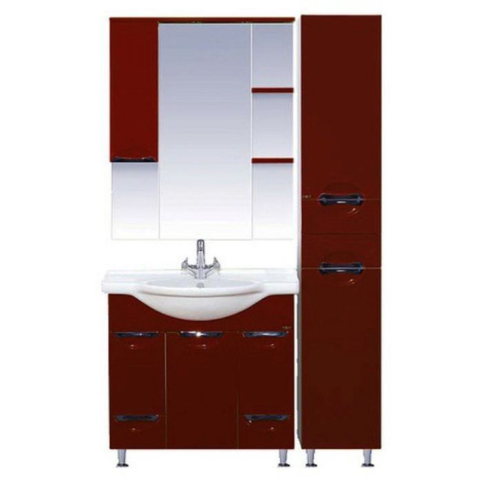 Пенал Misty "Жасмин 31", правый, коричневая эмаль