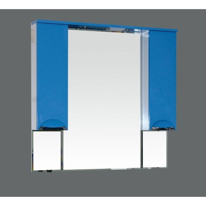 Шкаф-зеркало Misty "Кристи 105", с подсветкой, голубая эмаль