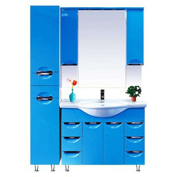 Пенал Misty "Жасмин 35", левый, голубая эмаль