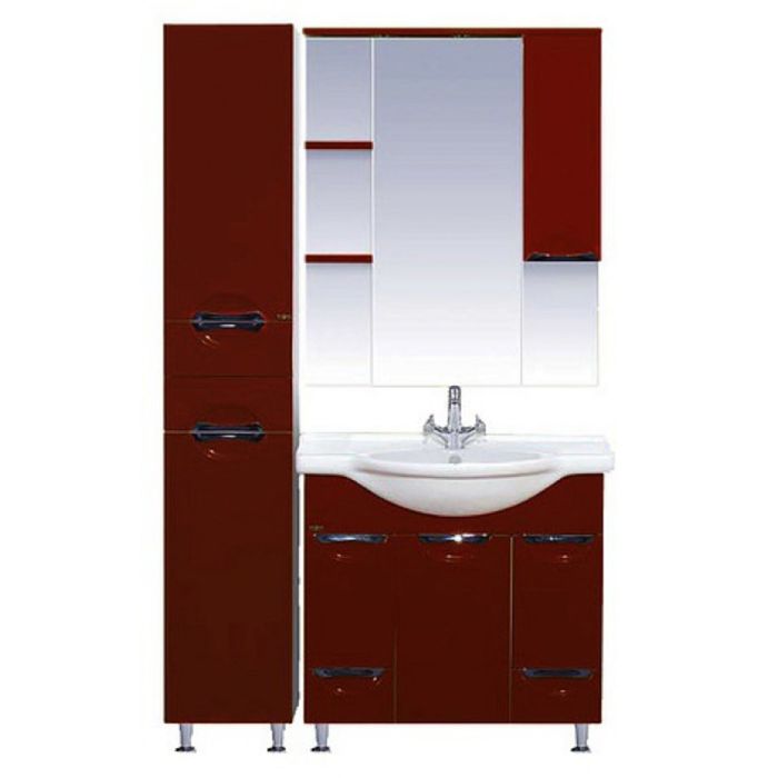 Пенал Misty "Жасмин 35", левый, коричневая эмаль