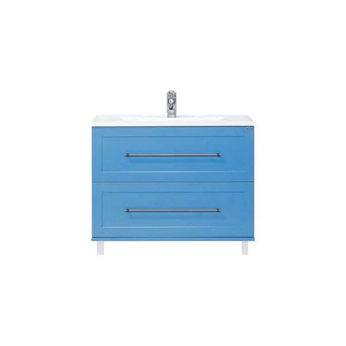 Тумба с раковиной Misty "Марта 70", напольная, голубая матовая
