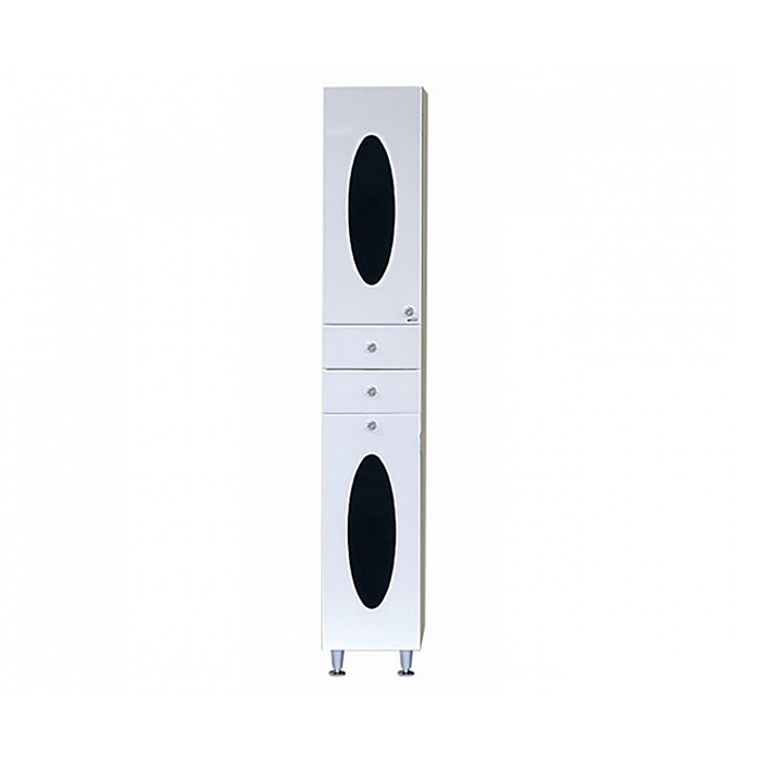 Пенал Misty "Сидней 35", левый, черный, с бельевой корзиной