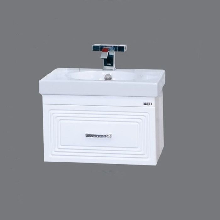 Тумба с раковиной Misty "Европа 60", белая эмаль, с доводчиками