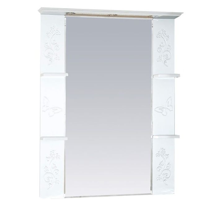 Зеркало Misty "Вирджиния(бабочка) 90", белое фактурное