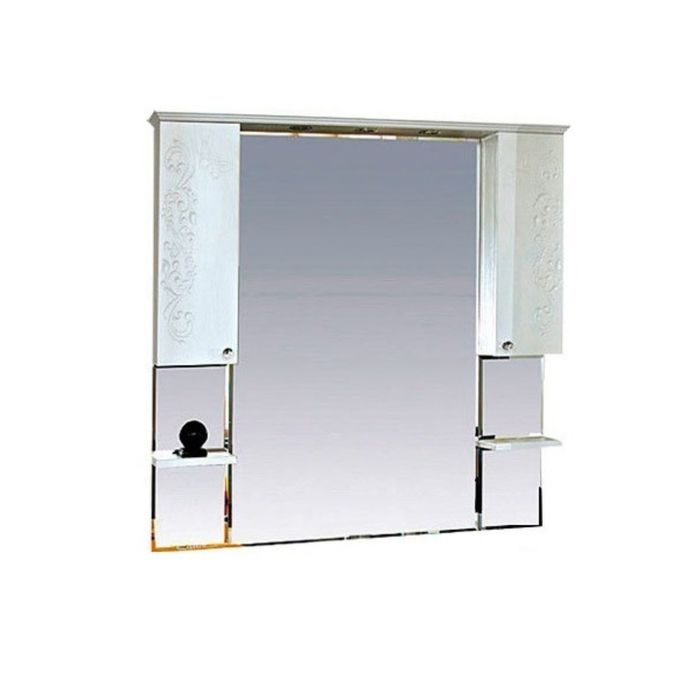 Зеркало Misty "Вирджиния(бабочка) 120", белое фактурное