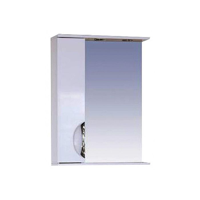 Зеркало Misty "Жасмин 55", левое, белая плёнка, с подсветкой