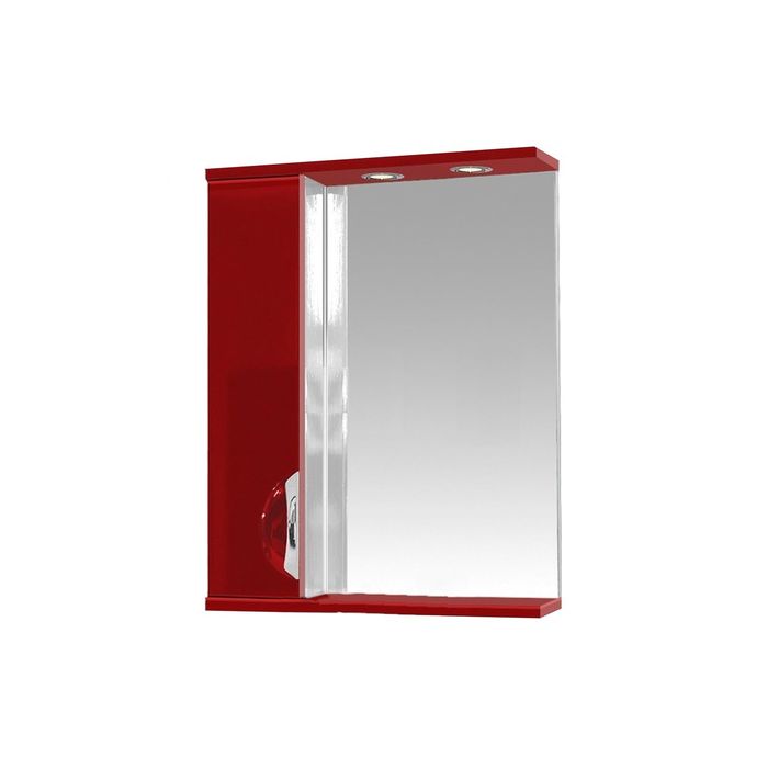 Зеркало Misty "Жасмин 55", левое, красная плёнка, с подсветкой