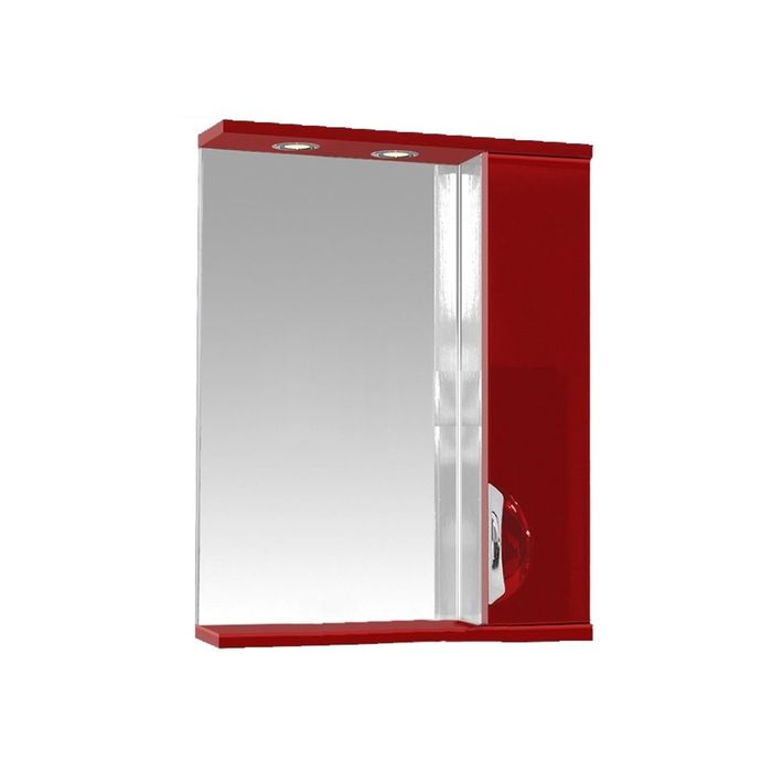 Зеркало Misty "Жасмин 55", правое, красная плёнка, с подсветкой