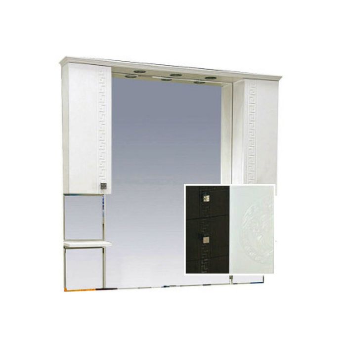 Зеркало Misty "Олимпия 105", комбинированное венге-белое