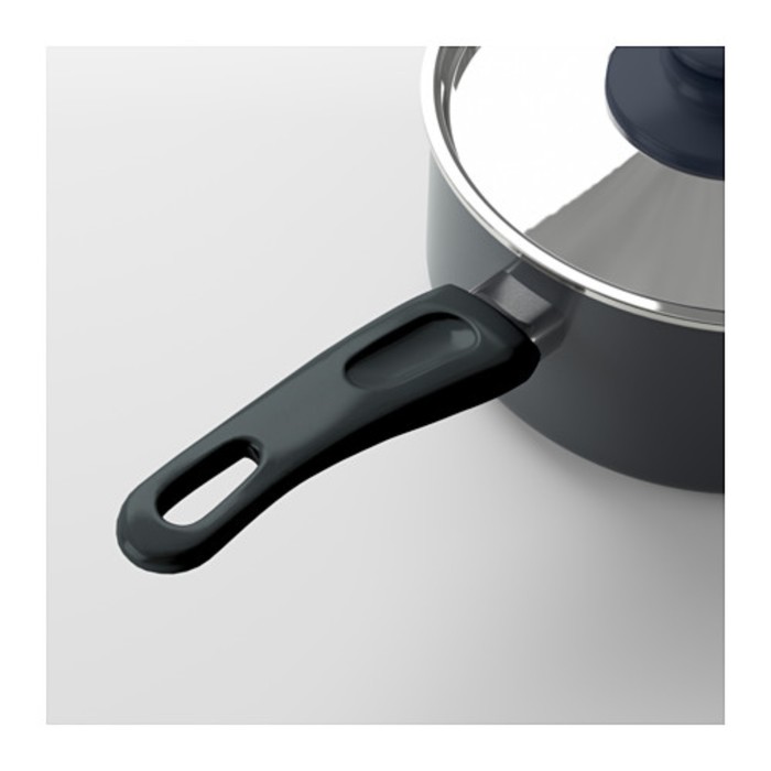 Ковш с крышкой, серый ШЭНКА 2л