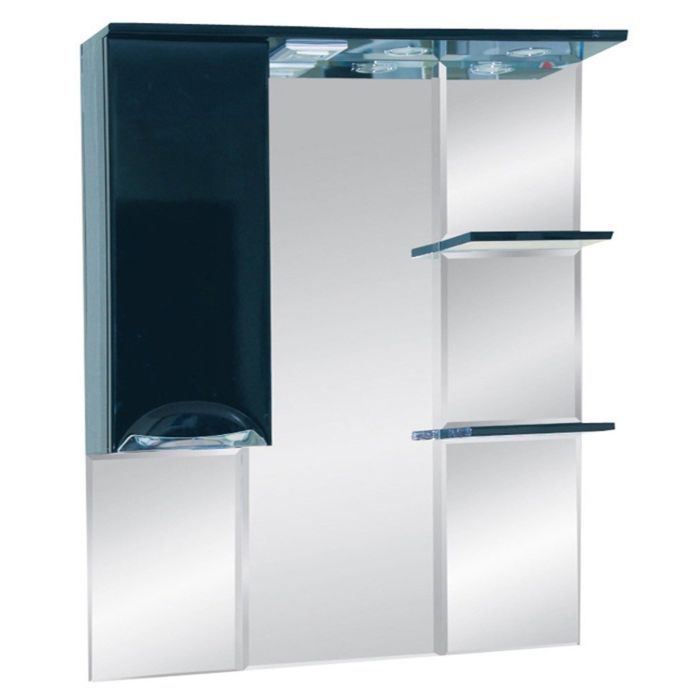 Зеркало Misty "Жасмин 85", левое, чёрная плёнка, с подсветкой