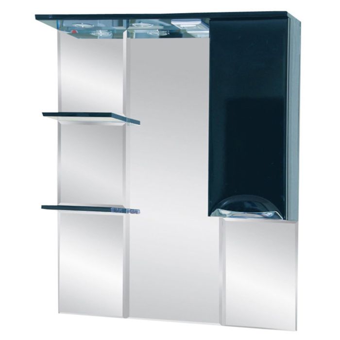 Зеркало Misty "Жасмин 85", правое, чёрная плёнка, с подсветкой