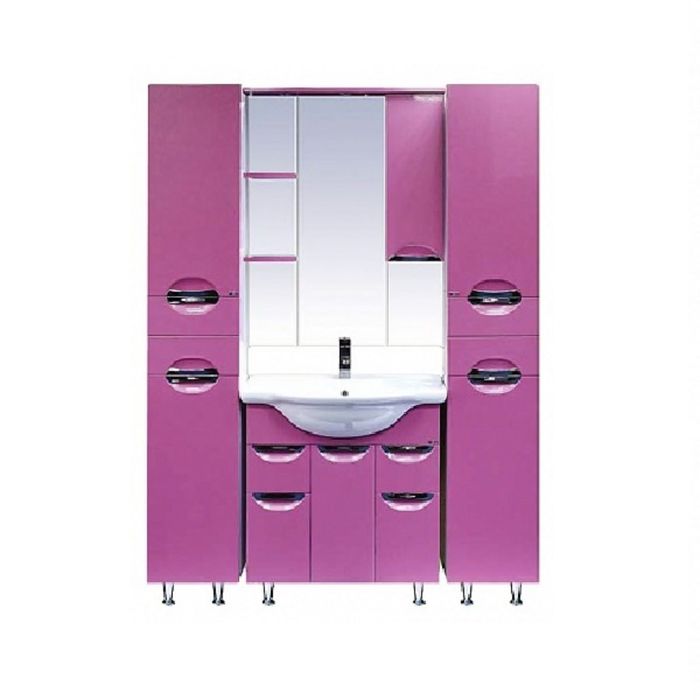 Пенал Misty "Жасмин 35", левый, с корзиной, розовая пленка