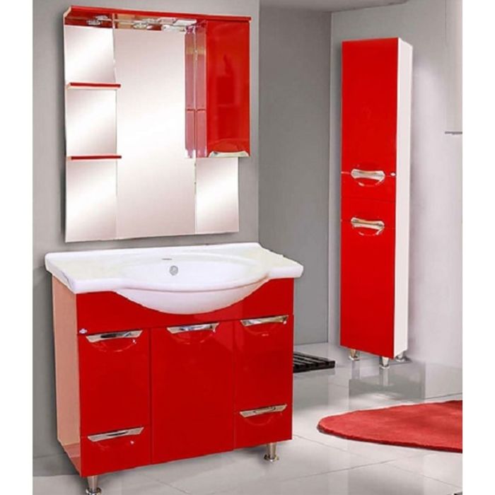 Пенал Misty "Жасмин 35", правый, с корзиной, красная пленка