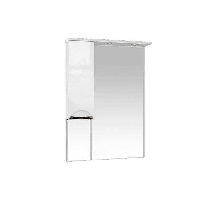 Шкаф-зеркало Misty "Жасмин 65", левый, с подсветкой, голубая эмаль