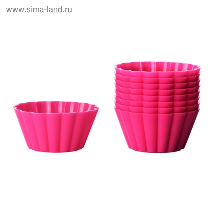 фото Набор форм для выпечки 9 шт соккертака цвет розовый ikea
