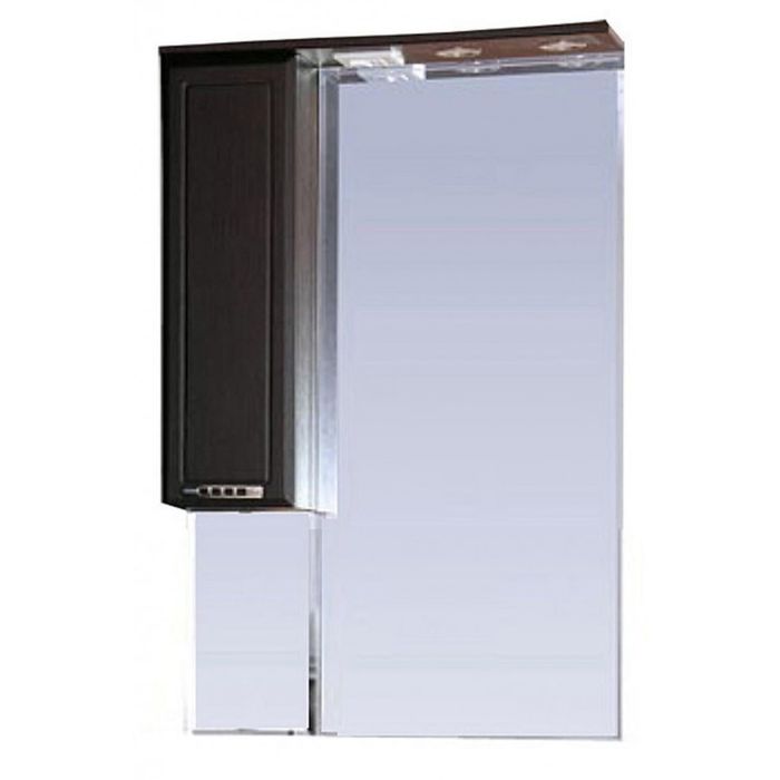 Шкаф-зеркало Misty "Стелла 65", правое, с подсветкой, цвет венге