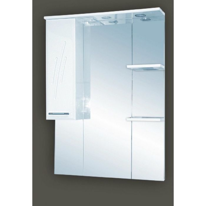 Шкаф-зеркало Misty "Флори 85", левый, с подсветкой