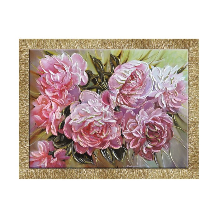 Картина "Пионы для любимой" 60*90 см