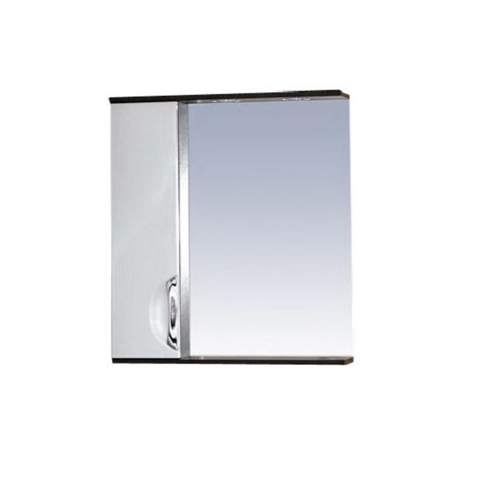 Шкаф-зеркало Misty "Франко 65", левый, с подсветкой, венге-белый