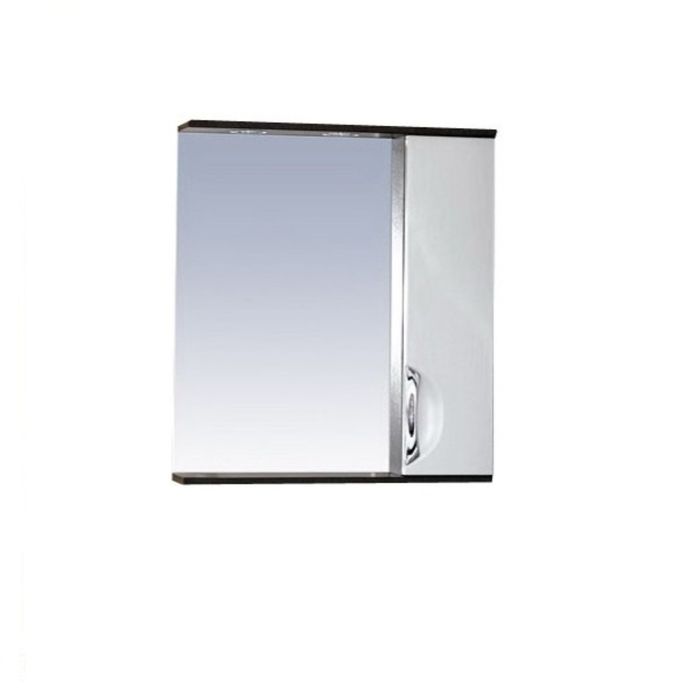 Шкаф-зеркало Misty "Франко 65", правый, с подсветкой, венге-белый