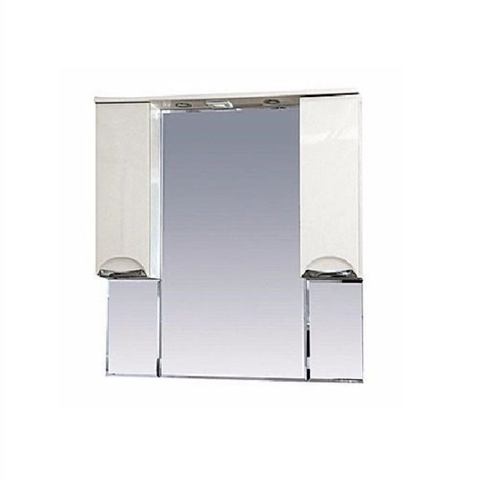 Шкаф-зеркало Misty "Жасмин 105", с подсветкой, белая эмаль