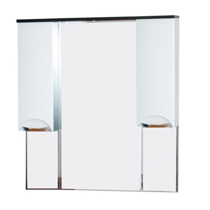 Шкаф-зеркало Misty "Франко 105", с подсветкой, венге-белый