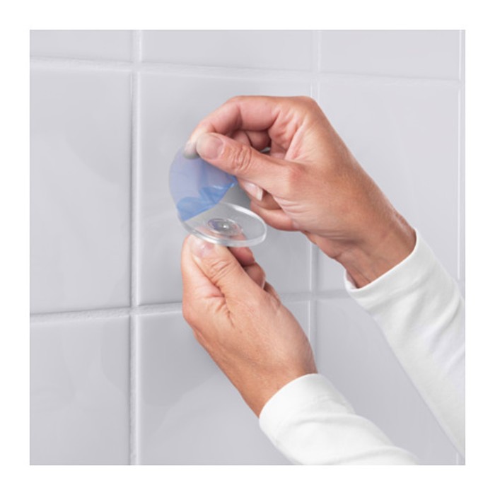 Вешалка для полотенец на присоске, белый СТУГВИК