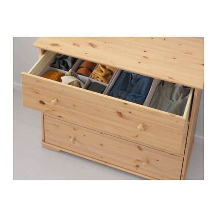 Набор коробок, 3шт, серый/белый цветы СВИРА