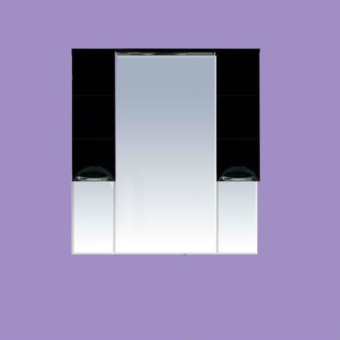 Шкаф-зеркало Misty "Петра 105", с подсветкой, белая эмаль