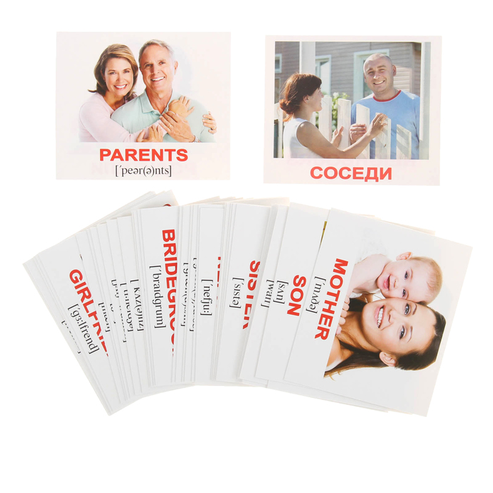 Обучающие карточки "Мини-40. Family/Семья" 1208
