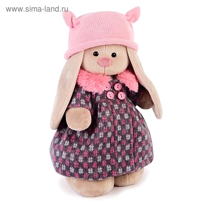 фото Мягкая игрушка «зайка ми» в пальто и розовой шапке, 25 см