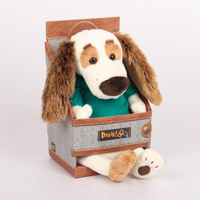 Мягкая игрушка "Бартоломей" в зелёном свитере, 27 см