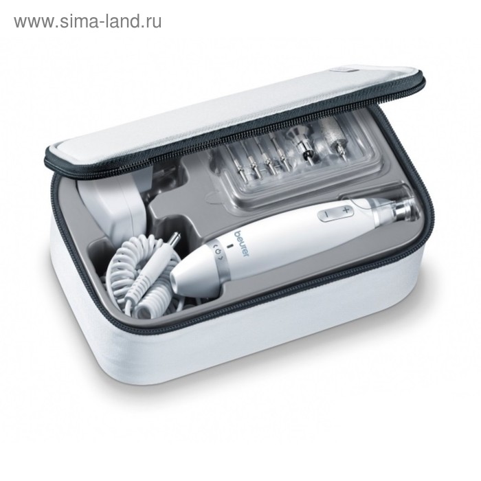 Аппарат для маникюра и педикюра Beurer MP62, 10 насадок, белый прибор для маникюра или педикюра beurer mp62 белый