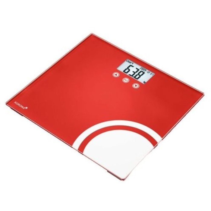 Весы напольные Korona Gina, электронные, до 150 кг, стекло, красные