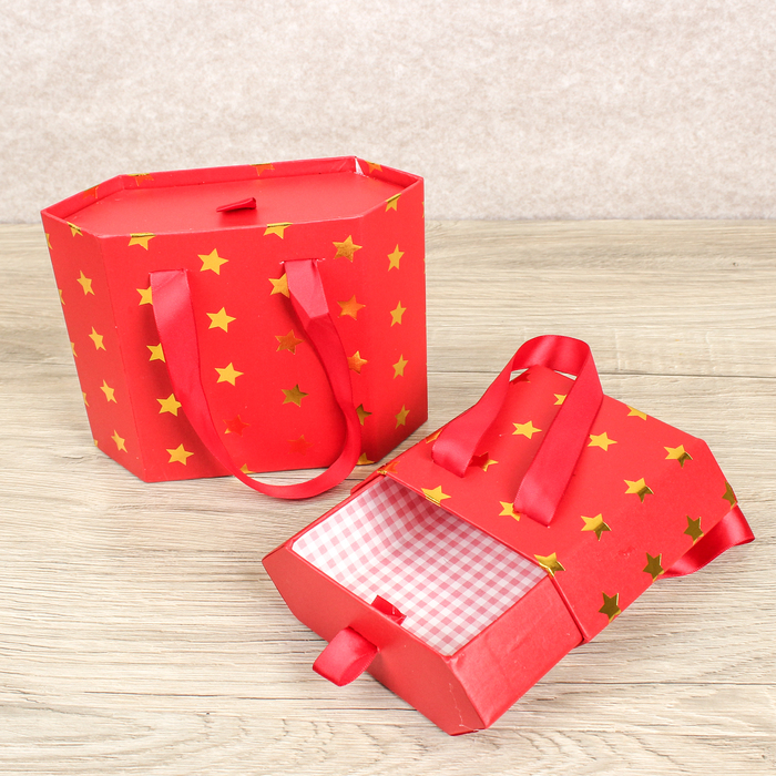 Набор коробок 2в1, 19 х 15 х 8 - 14,5 х 12 х 5,5 см