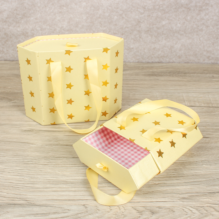 Набор коробок 2в1, 19 х 15 х 8 - 14,5 х 12 х 5,5 см