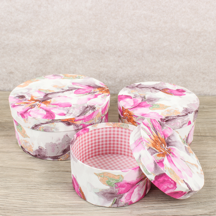 Набор коробок 3в1, 20,5 х 20,5 х 10 - 15,5 х 15,5 х 8 см