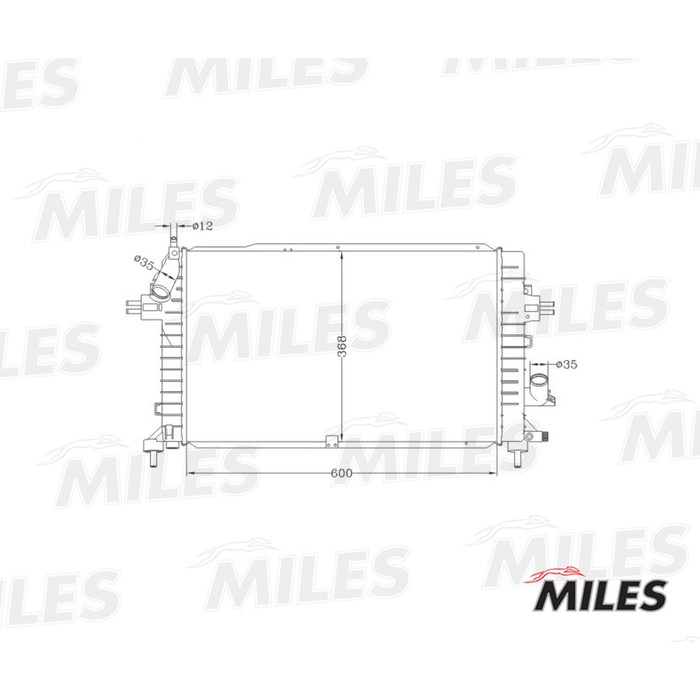 Радиатор охлаждения двигателя MILES ACRB187