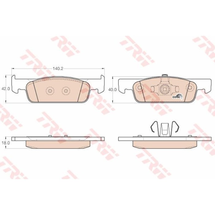 Колодки тормозные дисковые TRW GDB2016