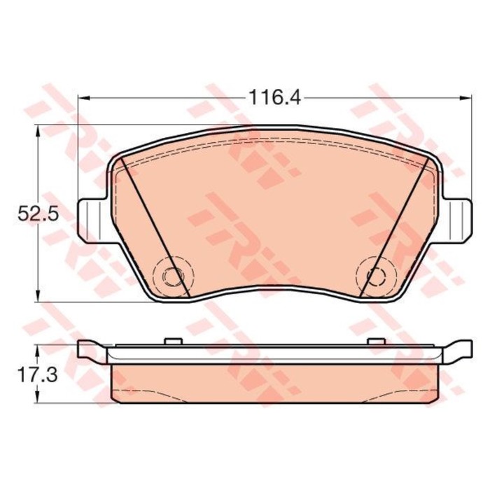 Колодки тормозные дисковые TRW GDB2017