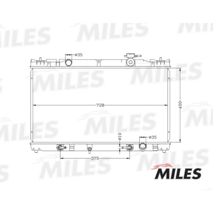Радиатор охлаждения двигателя MILES ACRB051