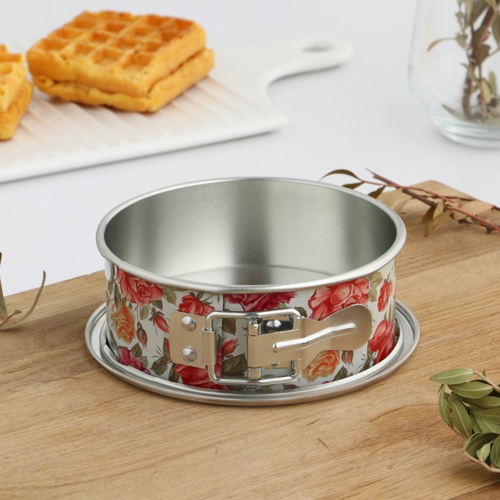 Форма для выпечки разъемная "Круг. Розарий" 13х4,7 см